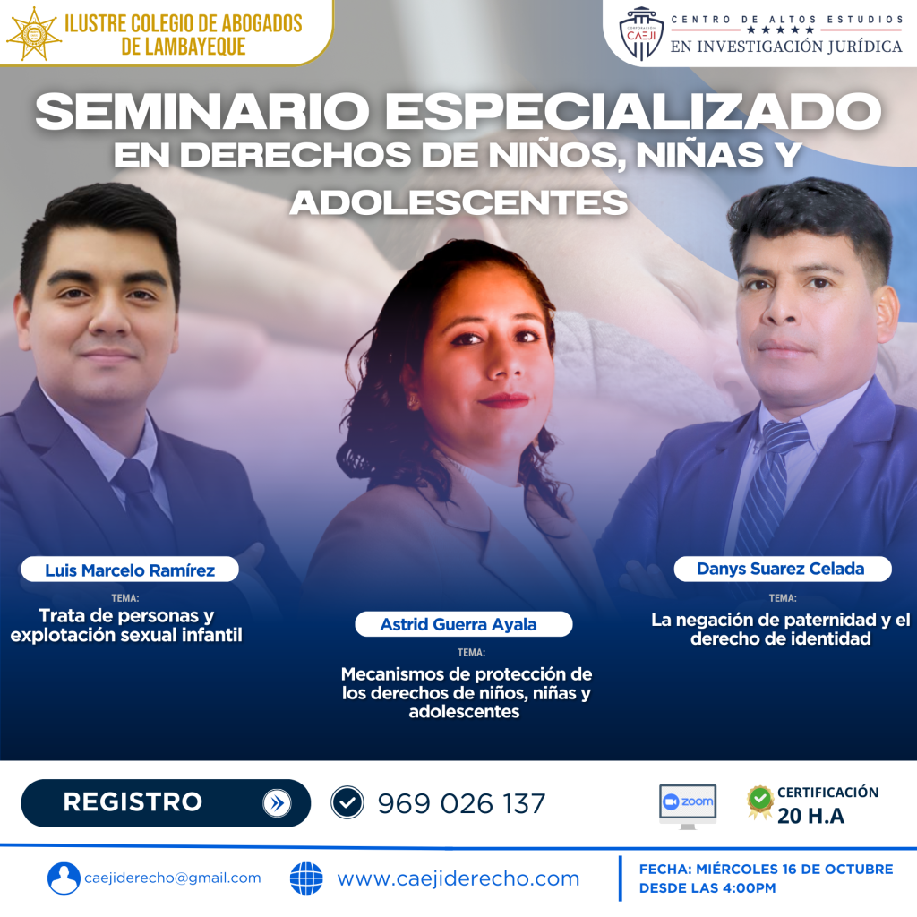 SEMINARIO ESPECIALIZADO EN DERECHOS DE NIÑOS, NIÑAS Y ADOLESCENTES